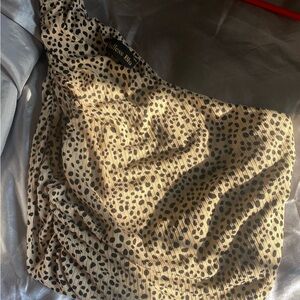 Endless Blu Top with leopard print